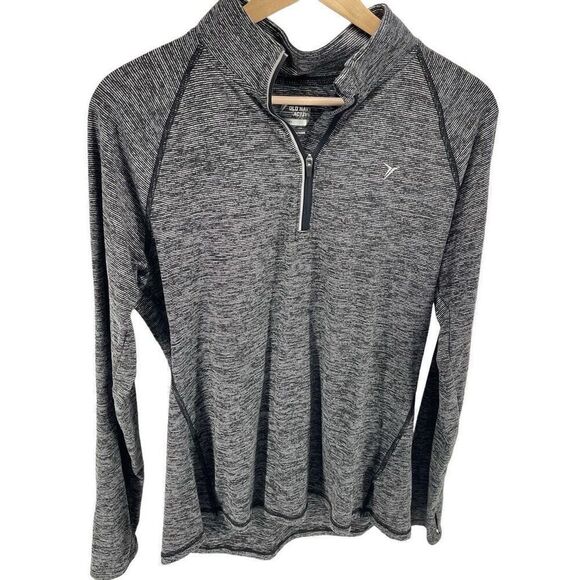 Old Navy Women's Pullover Sweatshirt Half Zip Raglan Sleeve Black White Large - Picture 9 of 9